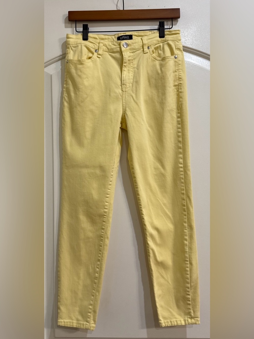 Buffalo David Bitton Pastel Yellow Ankle Skinny Stretch Jeans Size 6